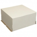 Гофрированная картонная коробка 400*400*220 для торта от 1 до 6 кг бел/бур серия "Fupeco CakeBox" (Д 15-39см)