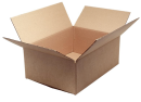 Гофрированная коробка 185*185*100 для переезда из 3-х слойного гофрокартона бур/бур