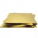 Подложки картонные с ламинацией квадратные 29*29 см под торт или пирог. Цвет "золото", толщина 0,8-1мм